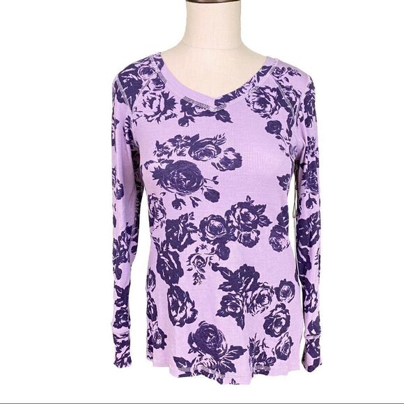 Lularoe Hazel Long Sleeve Raglan V-Neck Tee - Size Small - Picture 1 of 7